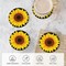 Sunflower Yellow Sun Flower Coasters for Drinks Set of 4, Absorbent Ceramic Drink Coasters for Coffee Table Wooden Table Cup Bar, 4 Inches